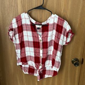 Size small flannel crop top